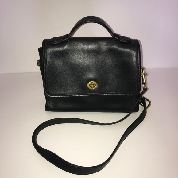 Coach Handbags - Vintage Coach Black Crossbody Messenger Bag